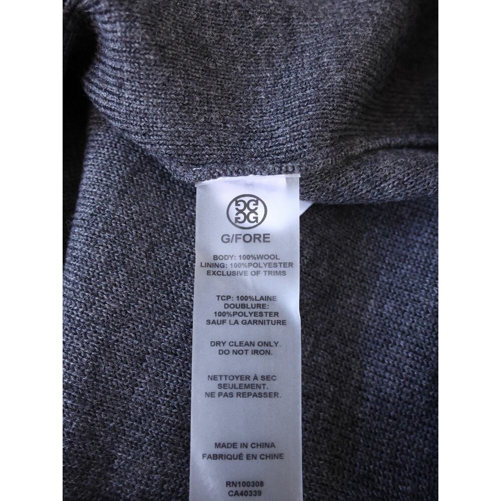 G/Fore Men’s Merino Wool Tech Lined Dunes Tailored Fit Vest Charcoal Gray Size L - Picture 11 of 13